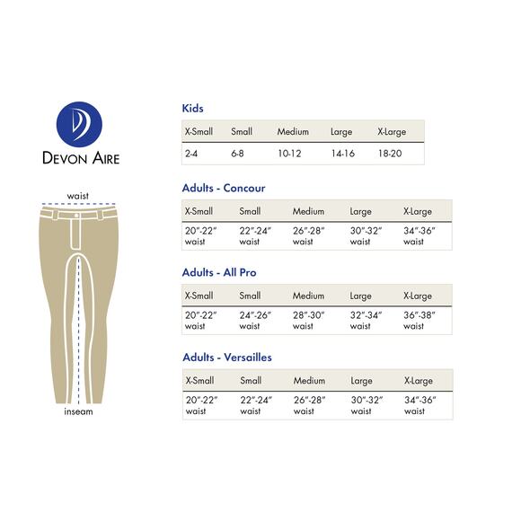 Devon Aire X-Wear Brown Knee Patch Pull On Breeches Pants XS 2647 - Picture 11 of 11